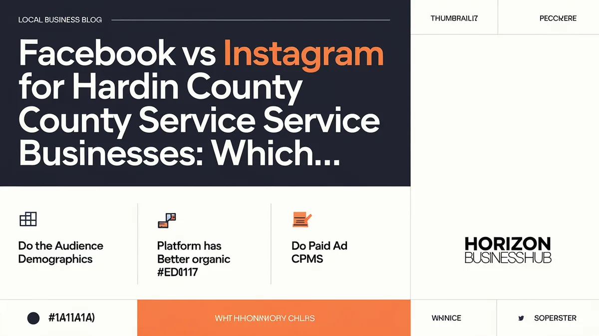 Facebook vs Instagram for Hardin County Service Businesses: Which Wins in 2026?