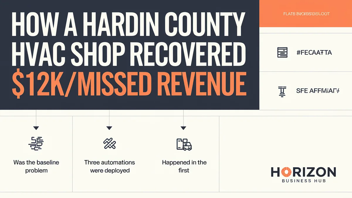 HVAC missed revenue recovery playbook for Hardin County KY service contractors