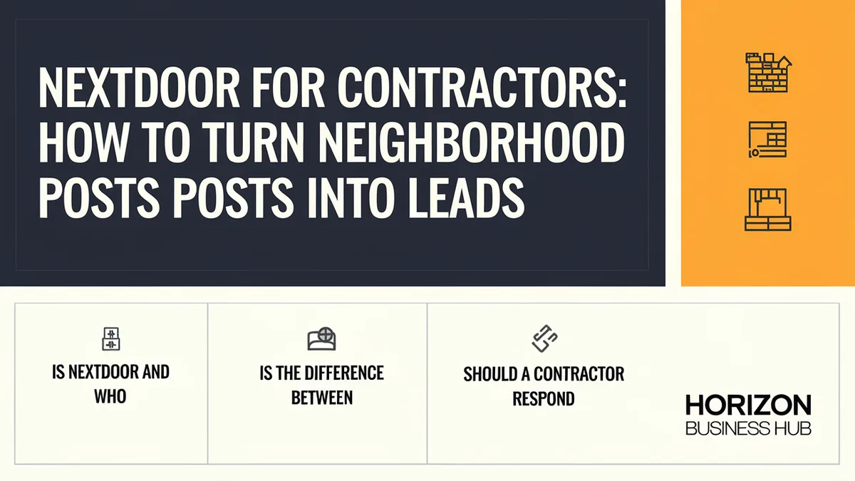 Nextdoor for Contractors: How to Turn Neighborhood Posts Into Leads