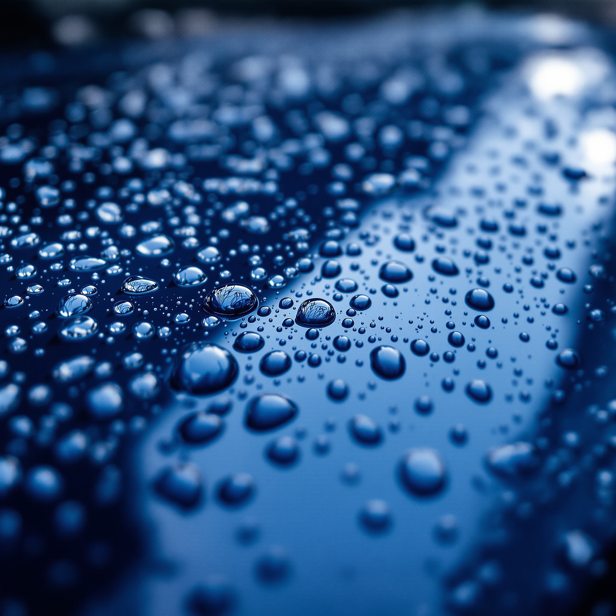 Water beading on ceramic coated paint