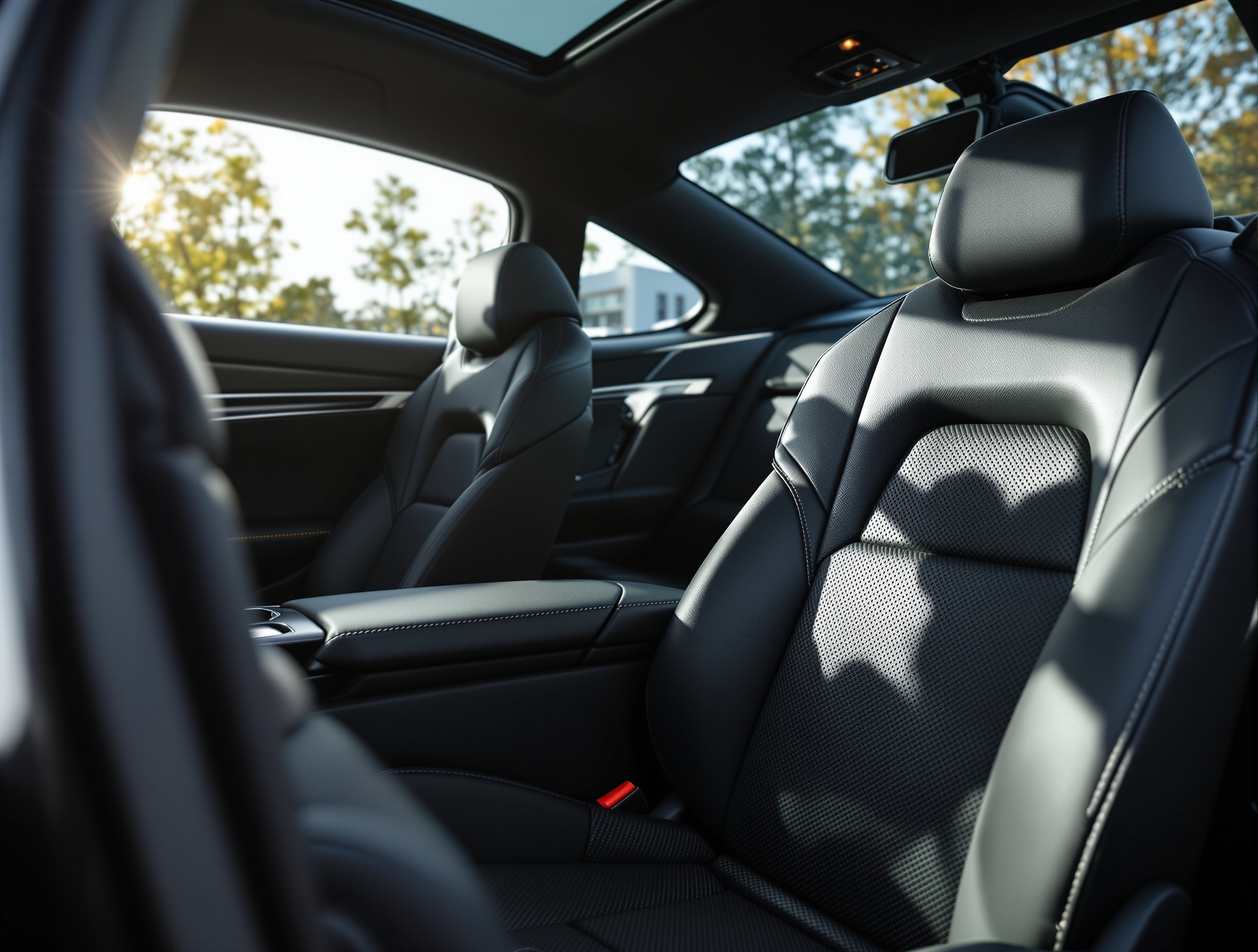 Pristine detailed car interior